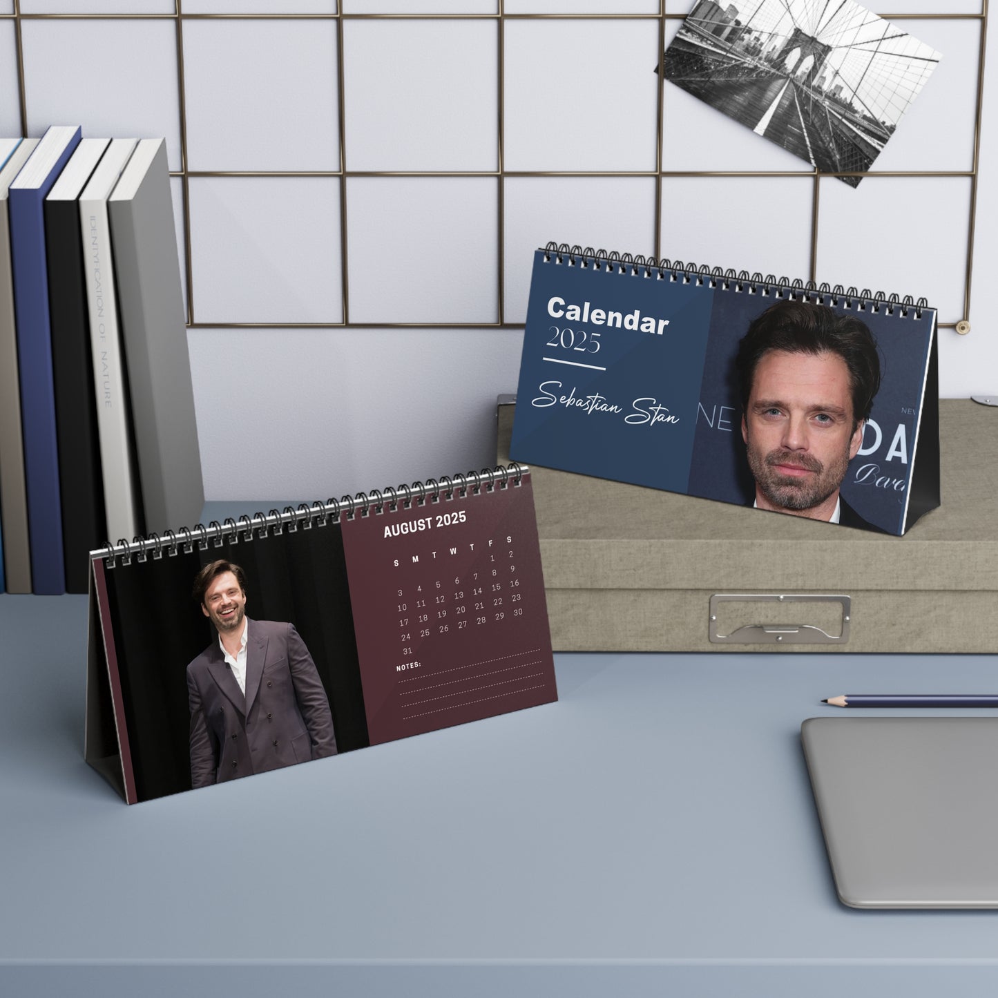 Sebastian Stan 2025 Desk Calendar | Sebastian Stan Calendar | Fan Gift