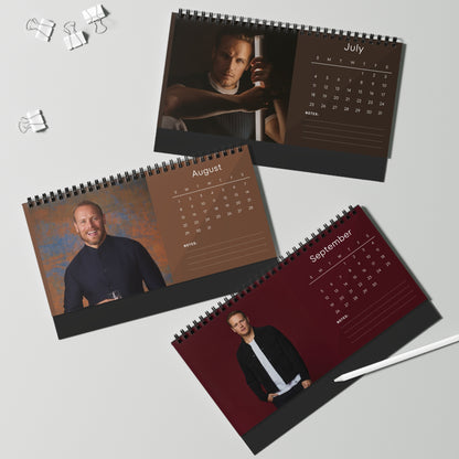 Sam Heughan 2027 Desk Calendar Vol 2 | Spiral Bound Photo Calendar | Fan Gift