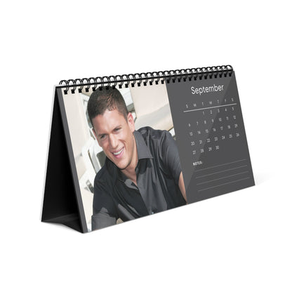Wentworth Miller 2026 Desk Calendar | Celebrity Spiral Bound Photo Calendar | Fan Collectible Gift | Stylish Desk & Office Décor