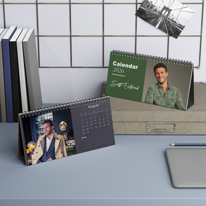 Scott Eastwood 2026 Desk Calendar | Celebrity Photo Calendar | Stylish Desk Accessory & Perfect Fan Gift