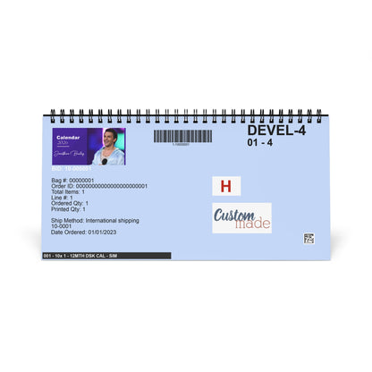 Jonathan Bailey 2026 Desk Calendar | Premium Spiral Bound Celebrity Photo Calendar | High-Quality Fan Gift & Desk Décor