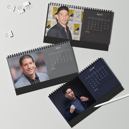 Jon Bernthal 2026 Desk Calendar | Punisher Actor Planner | TV & Movie Star Gift | Frank Castle Calendar | Home Office Decor
