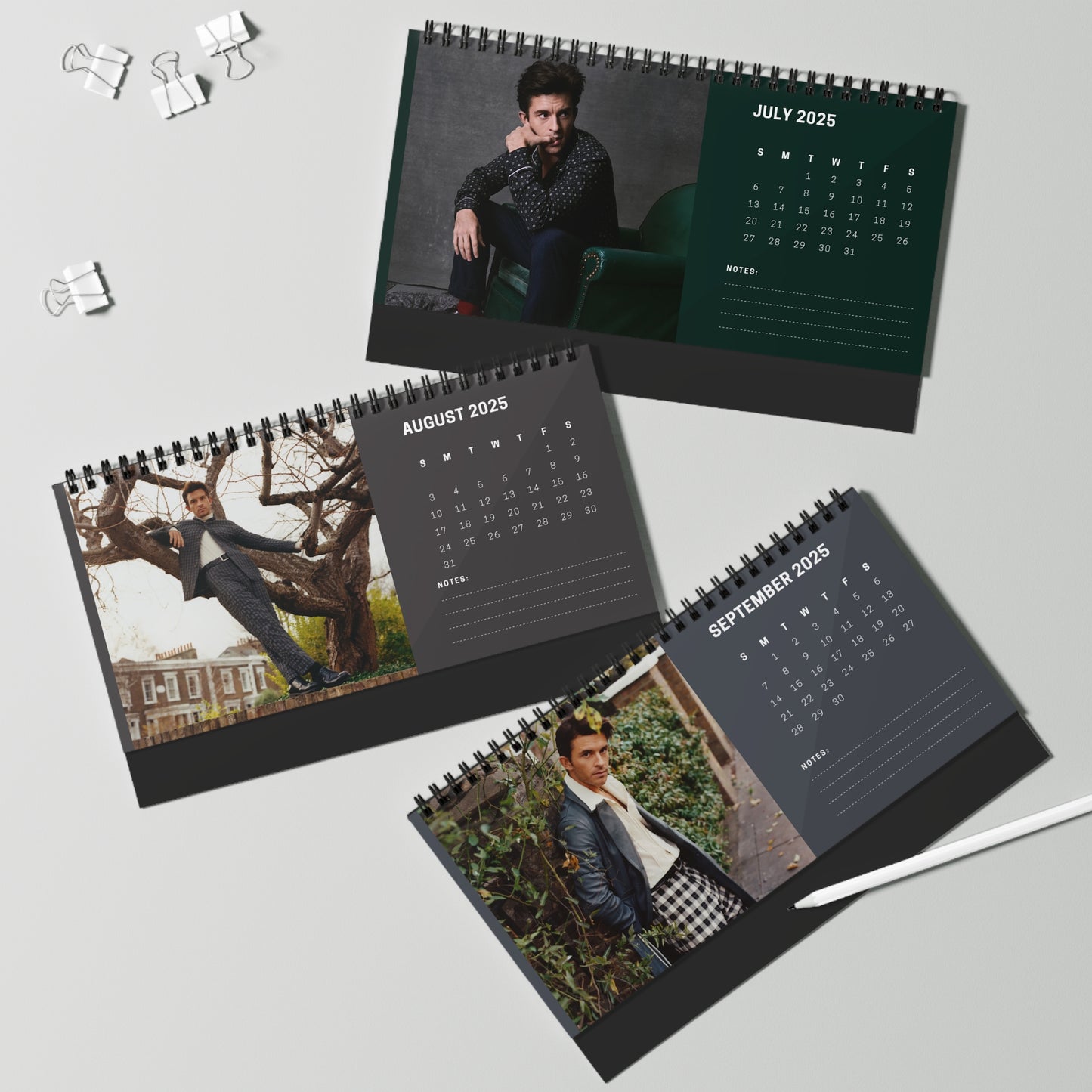 Jonathan Bailey 2025 Desk Calendar | Jonathan Bailey Calendar | Fan Gift