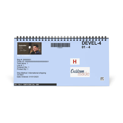 Zac Efron 2026 Desk Calendar | Premium Spiral Bound Celebrity Photo Calendar | High-Quality Fan Gift & Desk Décor