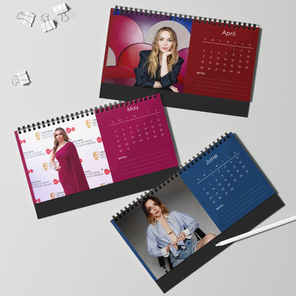 Jodie Comer 2027 Desk Calendar Vol 1 | Spiral Bound Photo Calendar | Fan Gift