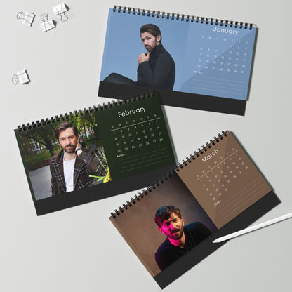 Michiel Huisman 2026 Desk Calendar | Premium Spiral Bound Celebrity Photo Calendar | High-Quality Fan Gift & Desk Décor