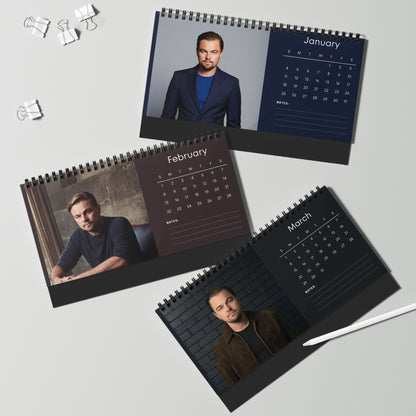 Leonardo DiCaprio 2026 Desk Calendar | Premium Spiral Bound Celebrity Photo Calendar | Collectible Fan Gift | Stylish Desk & Office Décor