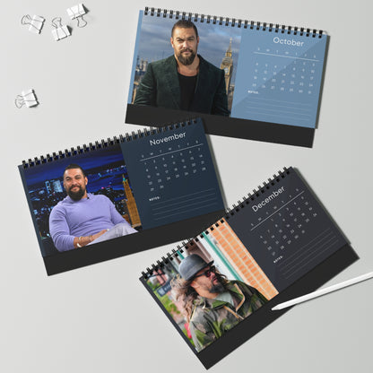 Jason Momoa 2026 Desk Calendar | Aquaman & Game of Thrones Actor | Celebrity Gift | Office Decor