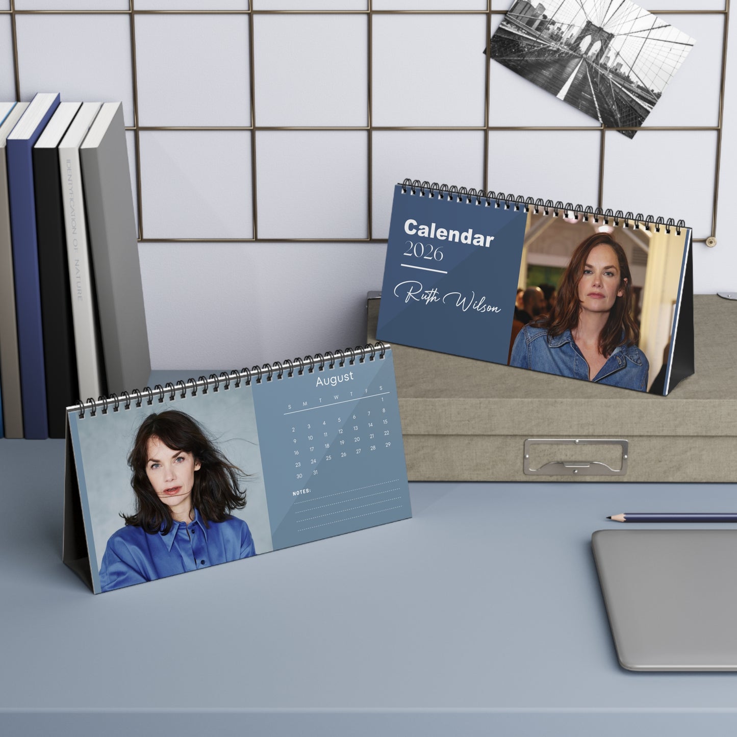 Ruth Wilson 2026 Desk Calendar | Premium Spiral Bound Celebrity Photo Calendar | High-Quality Fan Gift & Desk Décor