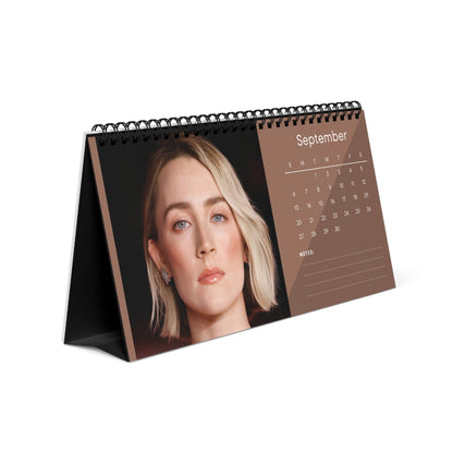 Saoirse Ronan 2026 Desk Calendar | Celebrity Photo Calendar | Premium Desk Accessory & Fan Gift