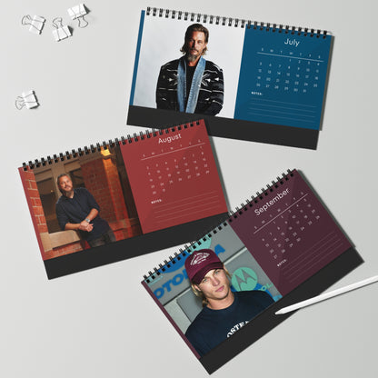 Travis Fimmel 2026 Desk Calendar | Premium Spiral Bound Celebrity Photo Calendar | High-Quality Fan Gift & Desk Décor