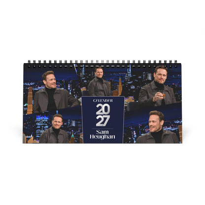 Sam Heughan 2027 Desk Calendar Vol 6 | Spiral Bound Photo Calendar | Fan Gift