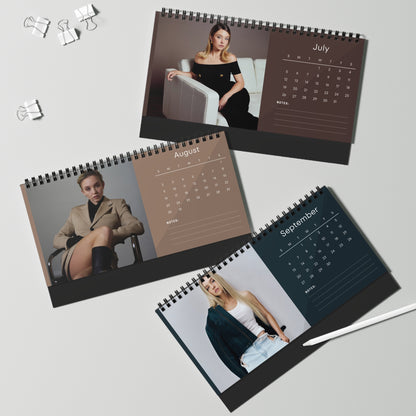 Sydney Sweeney 2026 Desk Calendar | Premium Spiral Bound Celebrity Photo Calendar | Collectible Fan Gift | Stylish Desk & Office Décor
