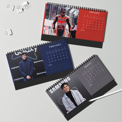 Marc Márquez 2026 Desk Calendar | Premium Spiral Bound Celebrity Photo Calendar | Collectible Fan Gift | Stylish Desk & Office Décor