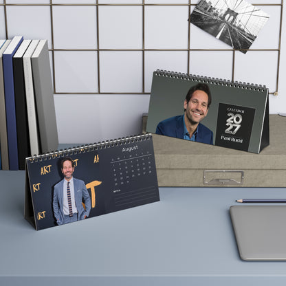 Paul Rudd 2027 Desk Calendar Vol 1 | Spiral Bound Photo Calendar | Fan Gift