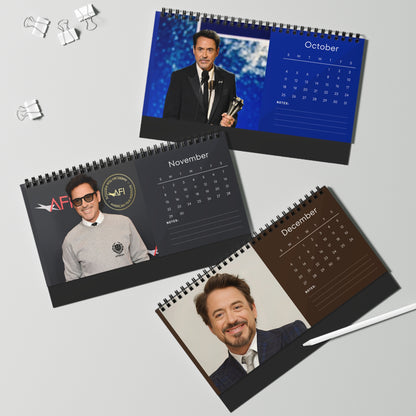 Robert Downey Jr 2026 Desk Calendar | Premium Celebrity Photo Calendar | Stylish Office Decor & Fan Gift