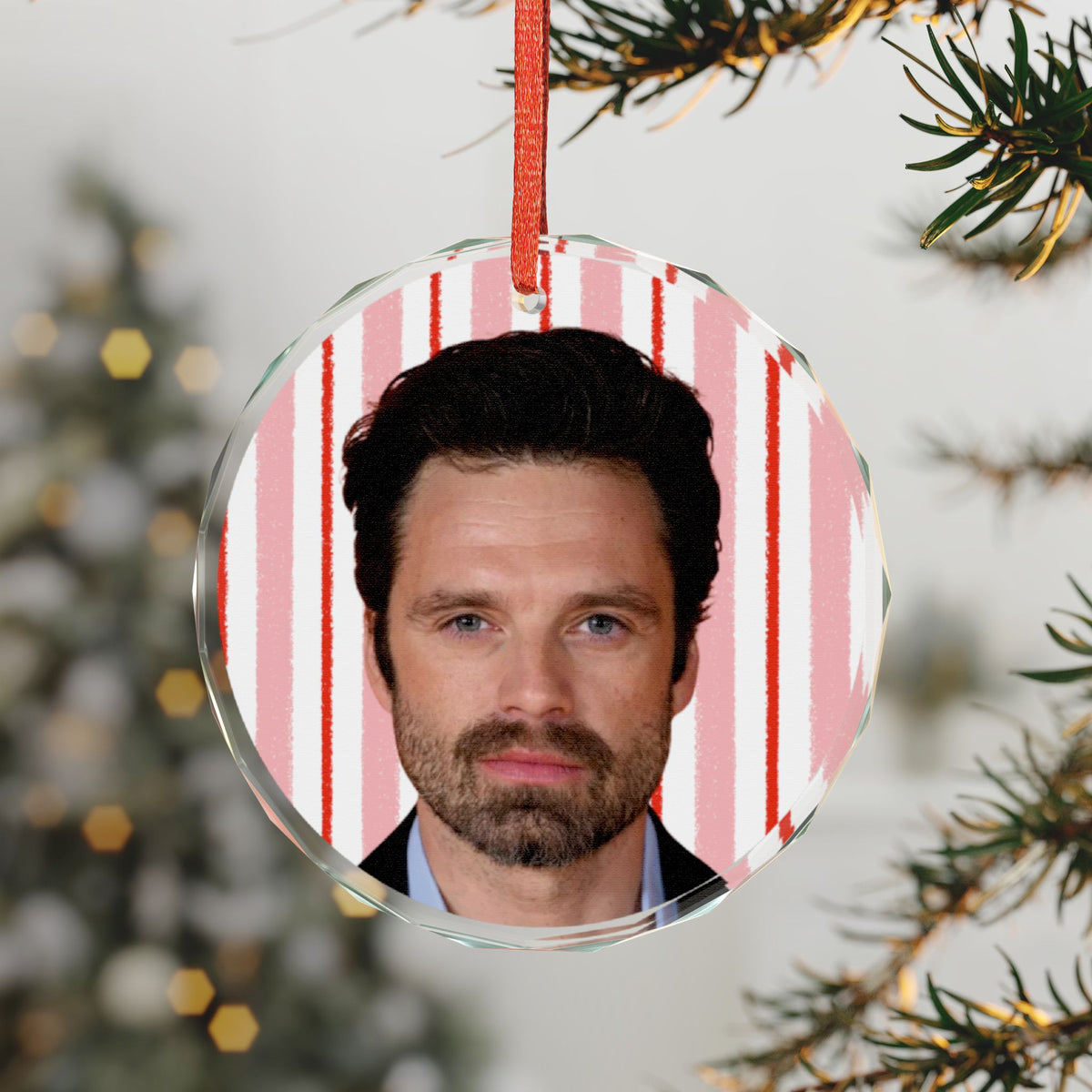 Mischievous God of Mischief Portrait Glass Ornament