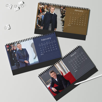Willem Dafoe 2026 Desk Calendar | Premium Spiral Bound Celebrity Photo Calendar | High-Quality Fan Gift & Desk Décor