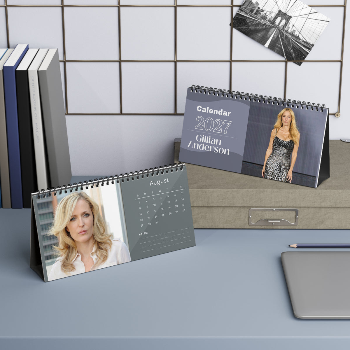 Gillian Anderson 2027 Desk Calendar Vol 2 | Spiral Bound Photo Calendar | Fan Gift