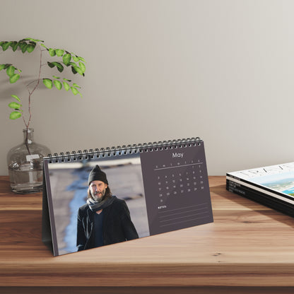 Keanu Reeves 2026 Desk Calendar | Premium Spiral Bound Celebrity Photo Calendar | High-Quality Fan Gift & Desk Décor