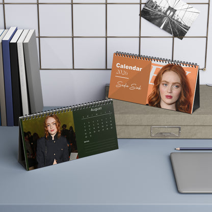 Sadie Sink 2026 Desk Calendar | Premium Spiral Bound Celebrity Photo Calendar | High-Quality Fan Gift & Desk Décor