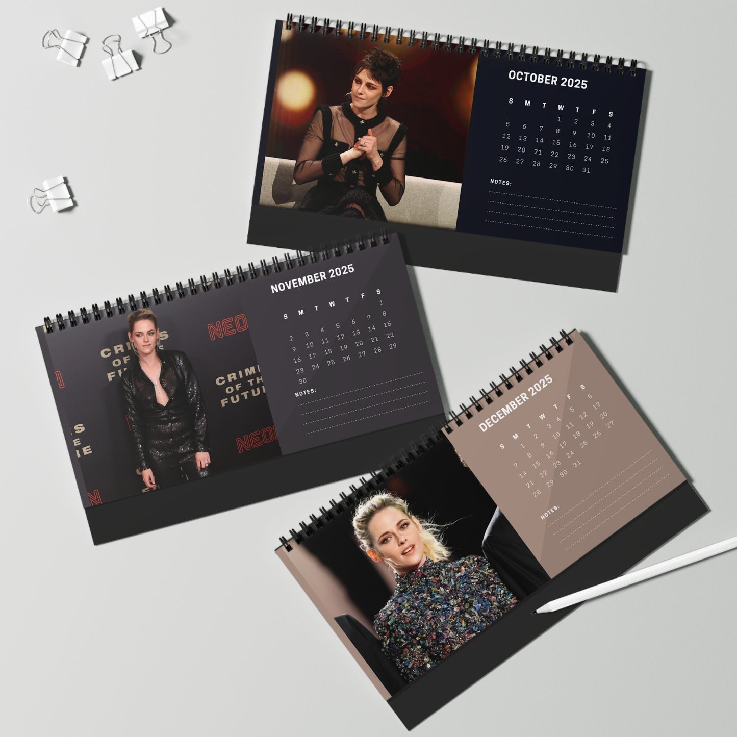 Kristen Stewart 2025 Desk Calendar | Kristen Stewart Calendar | Fan Gift