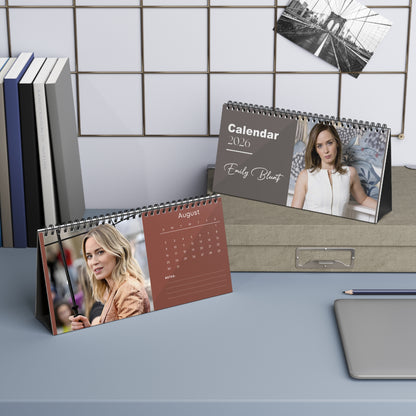 Emily Blunt 2026 Desk Calendar | Actress Monthly Planner | Emily Blunt Gift | A Quiet Place Calendar | Office Decor