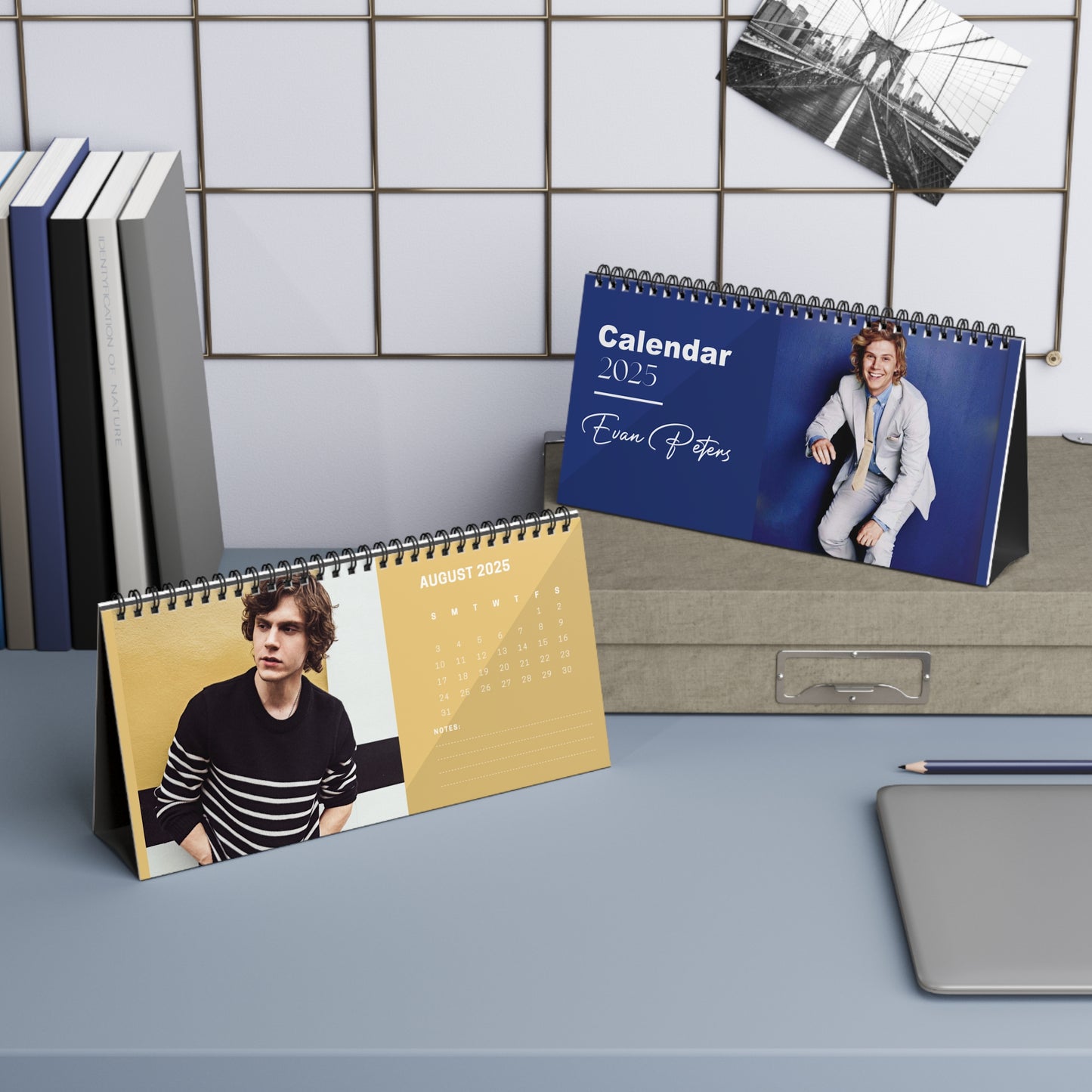 Evan Peters 2025 Desk Calendar | Evan Peters Calendar | Fan Gift