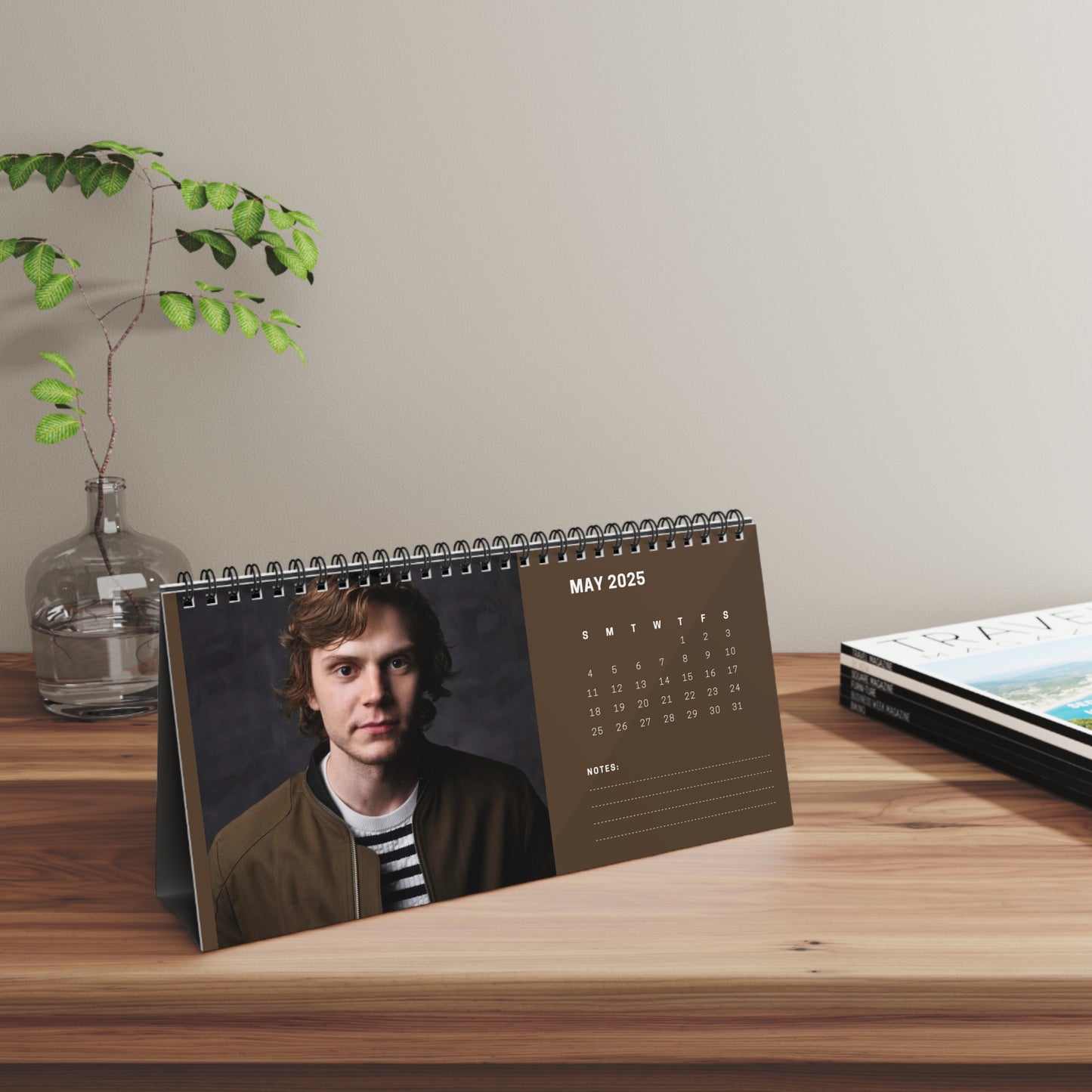 Evan Peters 2025 Desk Calendar | Evan Peters Calendar | Fan Gift