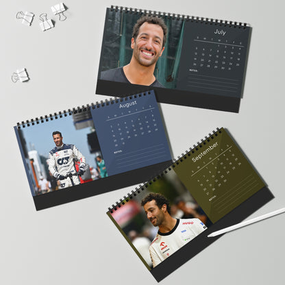 Daniel Ricciardo 2026 Desk Calendar | Formula 1 Racer | F1 Driver Gift | Motorsport Lover Calendar | Office Decor