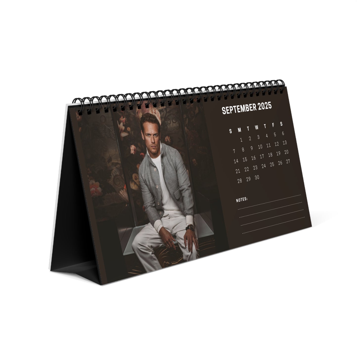 Sam Heughan 2025 Desk Calendar | Sam Heughan Calendar | Fan Gift