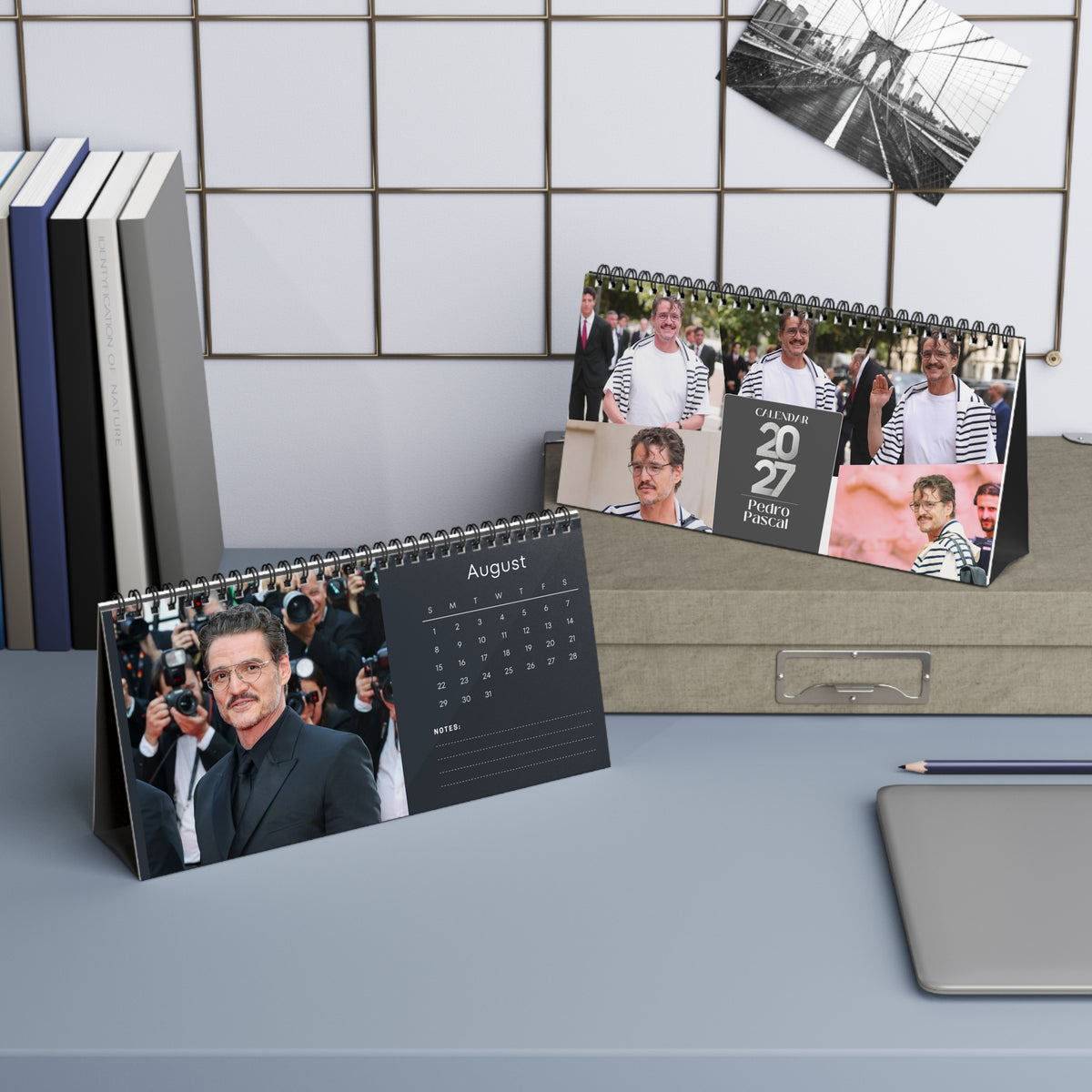 Pedro Pascal 2027 Desk Calendar Vol 3 | Spiral Bound Photo Calendar | Fan Gift
