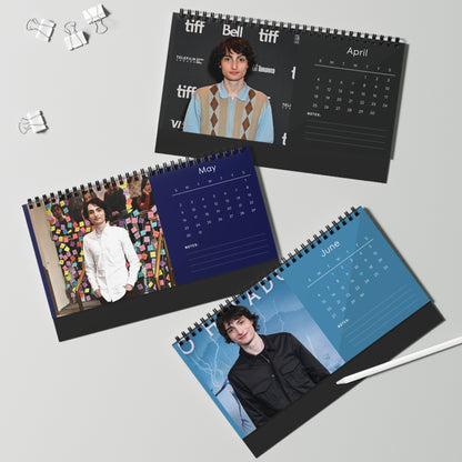 Finn Wolfhard 2027 Desk Calendar Vol 3 | Spiral Bound Photo Calendar | Fan Gift
