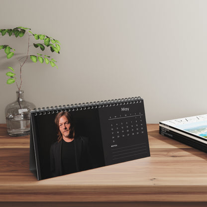 Norman Reedus 2026 Desk Calendar |  Premium Spiral Bound Celebrity Photo Calendar | High-Quality Fan Gift & Desk Décor