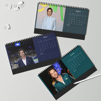 Matt Bomer 2027 Desk Calendar Vol 1 | Spiral Bound Photo Calendar | Fan Gift