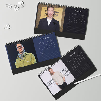 Benedict Cumberbatch 2027 Desk Calendar Vol 1 | Spiral Bound Photo Calendar | Fan Gift