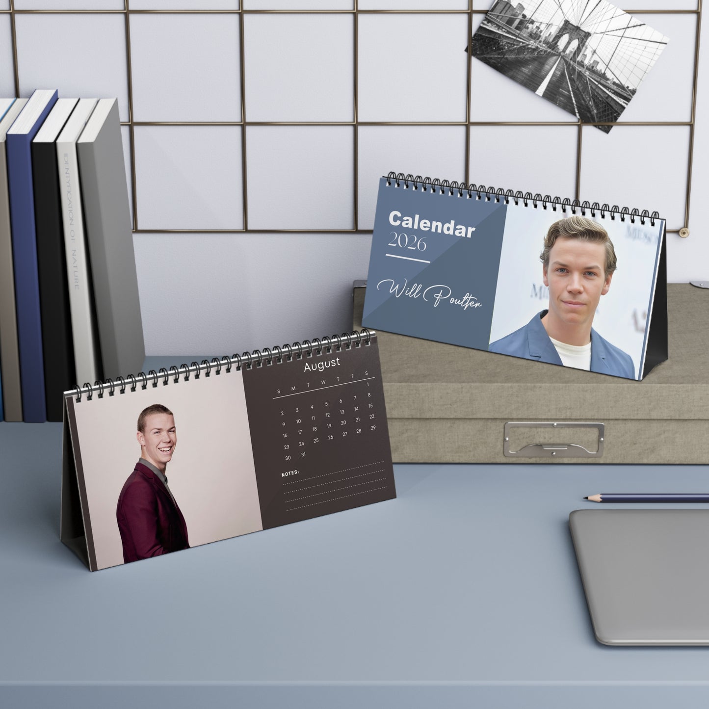 Will Poulter 2026 Desk Calendar |  Star Calendar | Actor Gift for Fans