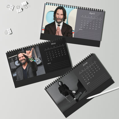Keanu Reeves 2027 Desk Calendar Vol 4 | Spiral Bound Photo Calendar | Fan Gift