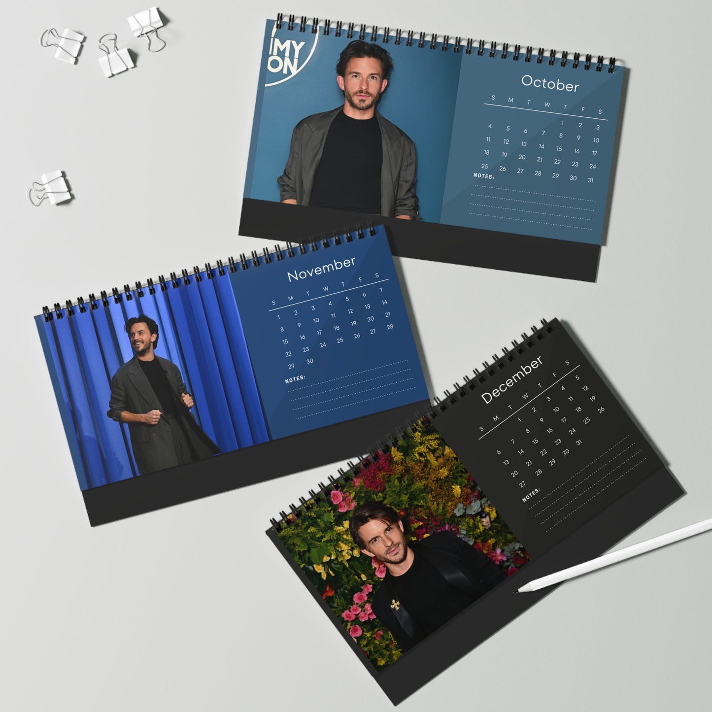 Jonathan Bailey 2026 Desk Calendar  | Celebrity Gift | Office Decor