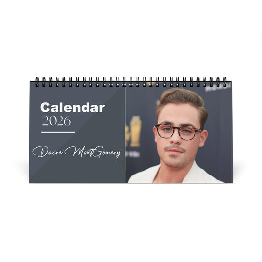 Dacre Montgomery 2026 Desk Calendar | Premium Spiral Bound Celebrity Photo Calendar | High-Quality Fan Gift & Desk Décor