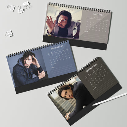 Adam Driver 2026 Desk Calendar | Premium Spiral Bound Celebrity Photo Calendar | Collectible Fan Gift | Stylish Desk & Office Décor