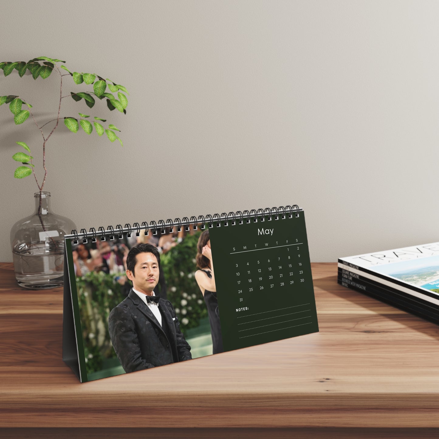 Steven Yeun 2026 Desk Calendar |Celebrity Photo Calendar | Hollywood Actor | Stylish Desk Accessory & Fan Gift