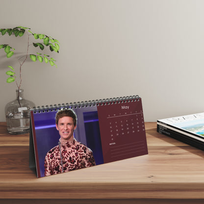 Eddie Redmayne 2026 Desk Calendar | Actor Monthly Planner | Eddie Redmayne Gift | Fantastic Beasts Calendar | Office Decor