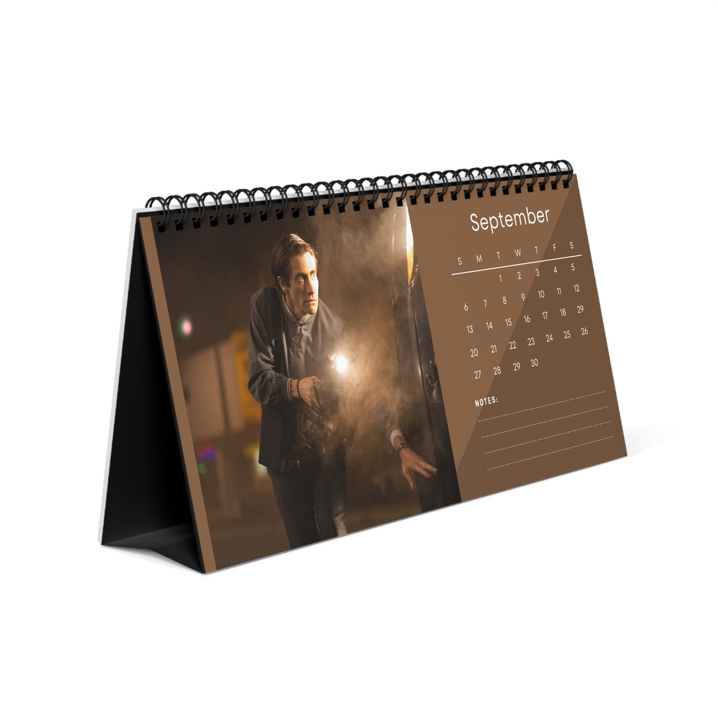 Jake Gyllenhaal 2026 Desk Calendar | Celebrity Spiral Bound Photo Calendar | Fan Collectible Gift | Stylish Desk & Office Décor