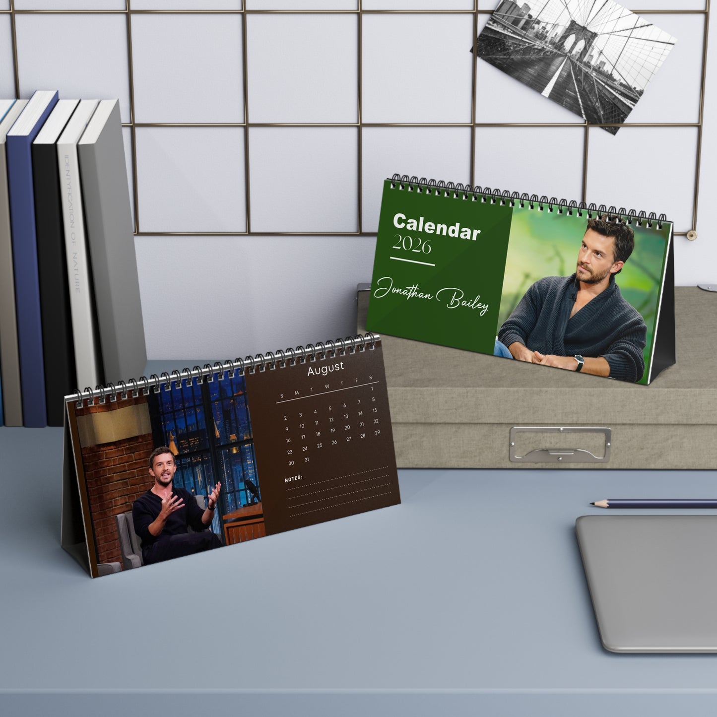 Jonathan Bailey 2026 Desk Calendar  | Celebrity Gift | Office Decor
