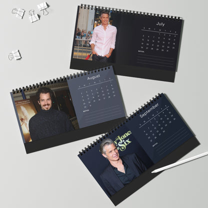 Timothy Olyphant 2026 Desk Calendar | Star Photo Calendar | Western TV Actor Gift