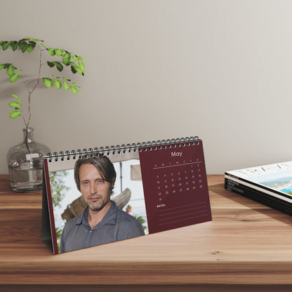 Mads Mikkelsen 2026 Desk Calendar | Premium Spiral Bound Celebrity Photo Calendar | High Quality Collectible Gift for Fans & Desk Décor