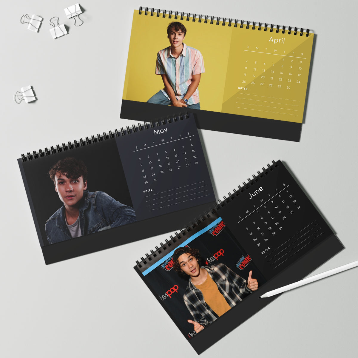 Benjamin Wadsworth 2027 Desk Calendar Vol 1 | Spiral Bound Photo Calendar | Fan Gift