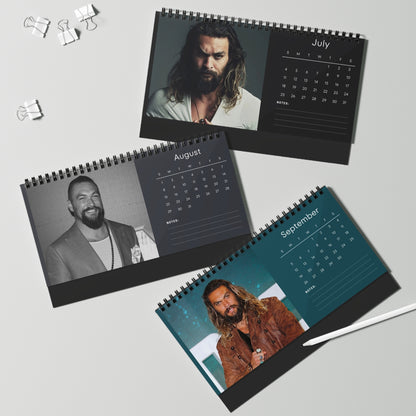 Jason Momoa 2027 Desk Calendar Vol 4 | Spiral Bound Photo Calendar | Fan Gift