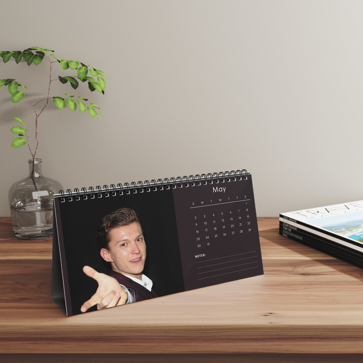 Tom Holland 2027 Desk Calendar Vol 2 | Spiral Bound Photo Calendar | Fan Gift